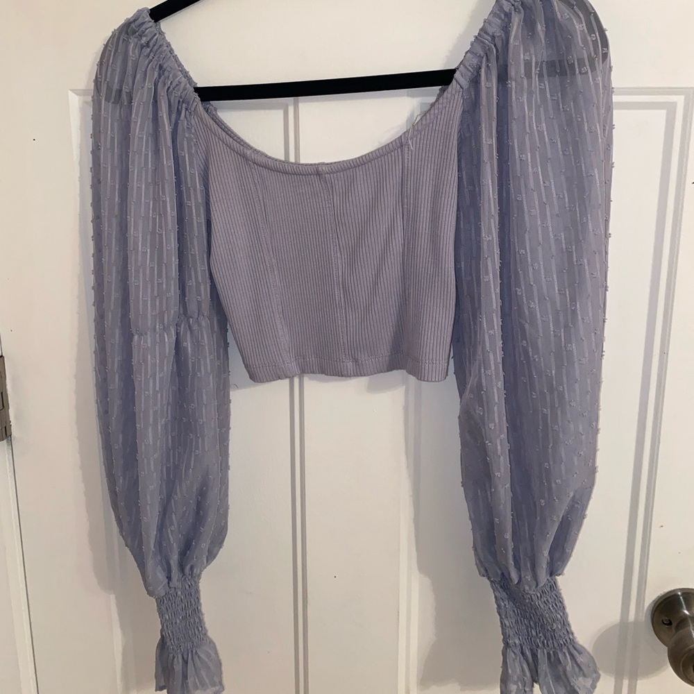 Urban Outfitters Cynthia Clip Dot Sleeve Top